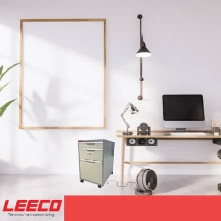 ตู้ลิ้นชักมีล้อ LEECO DK-2513 เทาสลับ_5